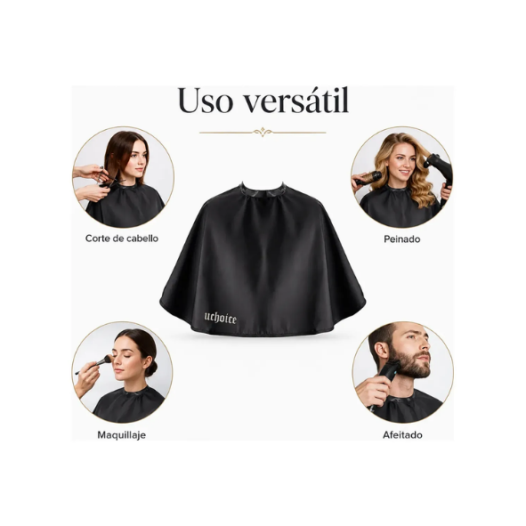 Capa Corta Para Corte De Pelo o Maquillaje - Barber Pro