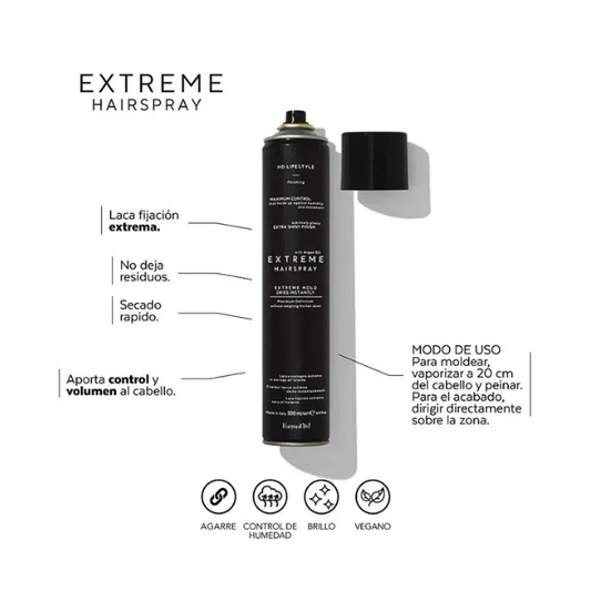 Laca Fijación Extrema [HD Life Style Extreme Hairspray] 500ml - Farmavita